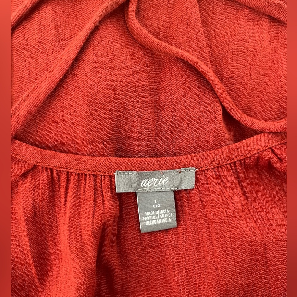 AERIE Sleeved Flowy Dress - Picture 2 of 7